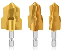 Set 3 burghie HSS aurie otel pentru tevi MMC PVC PPR