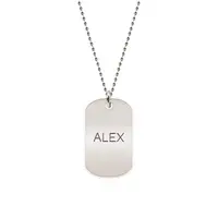 Freedom - Colier din argint 925 dog tag personalizat