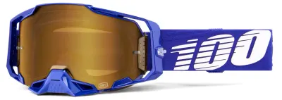Ochelari atv cross 100% Armega Klein, lentila oglinda aurie