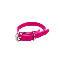 Zgarda din piele simplă - Roz - 50 cm