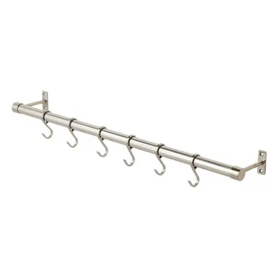 Cuier de perete argintiu mat din oțel inoxidabil 70 cm Hang-It – Mette Ditmer Denmark