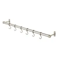 Cuier de perete argintiu mat din oțel inoxidabil 70 cm Hang-It – Mette Ditmer Denmark