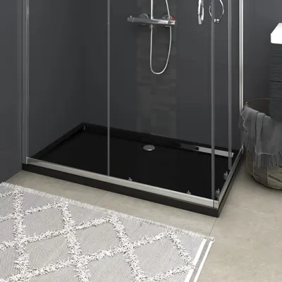 Gossi cadita de dus dreptunghiulara din abs, neagra, 70x120 cm