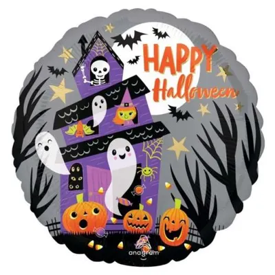 Balon folie happy halloween 43 cm Amscan AM4481575