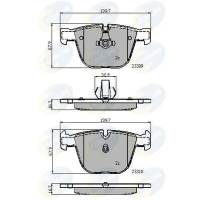 Set placute frana, frana disc COMLINE CBP01794