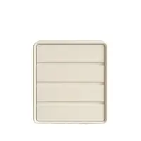 Comodă din MDF și piele PU &ndash; 4 sertare, 55x40x81 cm-White