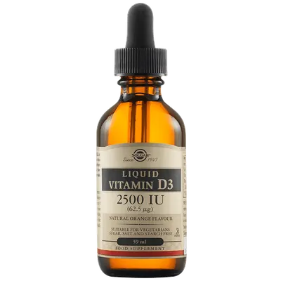 Vitamina D3 2500IU, 59ml, Solgar