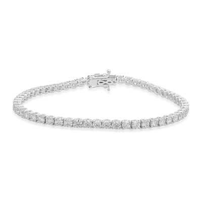 Bratara tennis din aur alb cu diamante de 7.5ct