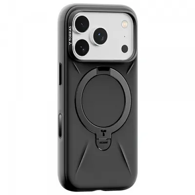 Husa MagSafe pentru Apple iPhone 17 Pro, Torras, QPRO Silicone, Neagra