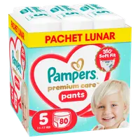 Scutece-chilotel Premium Care Pants XXL Box Marimea 5 pentru 11-17 kg, 80 bucati, Pampers