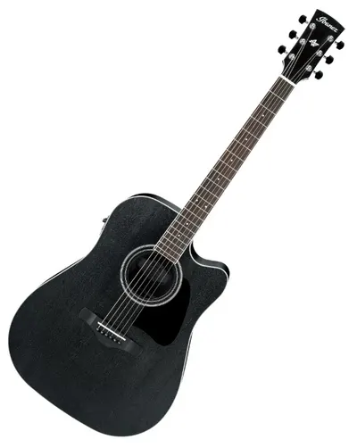Chitară electrică acustică Ibanez - AW84CE Open Pore, Weathered Black