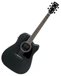 Chitară electrică acustică Ibanez - AW84CE Open Pore, Weathered Black