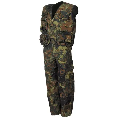 Set Camuflaj Copii MFH – Vestă + Pantaloni Detasabili 2in1 Flecktarn - S