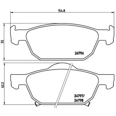 Set placute frana, frana disc BREMBO P 28 044