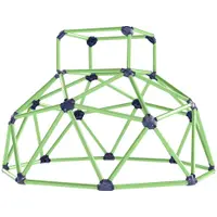 AIYAPLAY Cupolă de Cățărat pentru Copii 3-8 Ani, pentru Interior și Exterior, cu Margini Netede, din Plastic, 182,5x182,5x119 cm, Verde și Violet | Aosom Romania