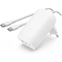 Incarcator Retea Cu Cablu USB-C Belkin BoostCharge, 67W, 3A, 3 x USB-C, Alb WCC002vf2MWH-B6