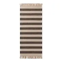 Covor tip traversă negru/crem reversibil/țesut manual din iută 80x300 cm Playa – Hanse Home