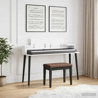 vidaXL Birou de studio Alb 110 x 36 x 19,5 cm Lemn prelucrat