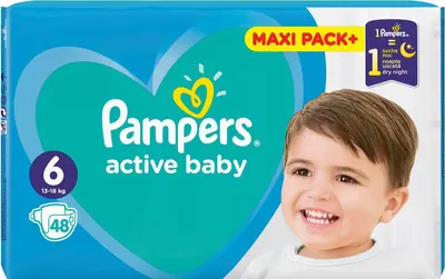 Scutece bebelusi Pampers - Active Baby 6, 48 buc.