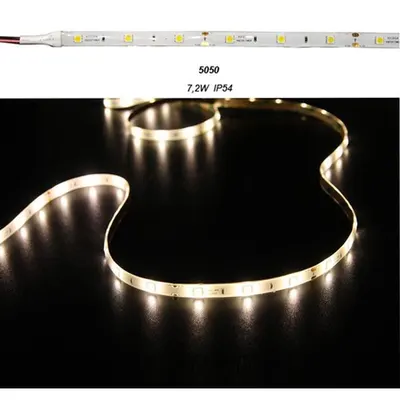 Banda LED 7.2W 12V IP54 5050 12V DC lumina rosie 5050 W 10mm h 3mm