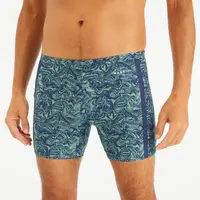 Boxeri de baie înot lungi 100 Yoko Wave Albastru kaki Bărbați