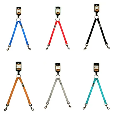 Lesa extensie 2 caini, mix color, textila, lungime 28 cm, latime 1.5 cm