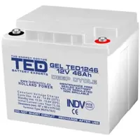 TED Acumulator solar 12v/46A AGM VRLA Deep Cycle (197x166x171mm)