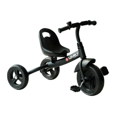 HOMCOM Tricicletă pentru Copii cu Clopoțel, Apărătoare, Roți Speciale, 79x50.5x58 cm, Negru | Aosom Romania