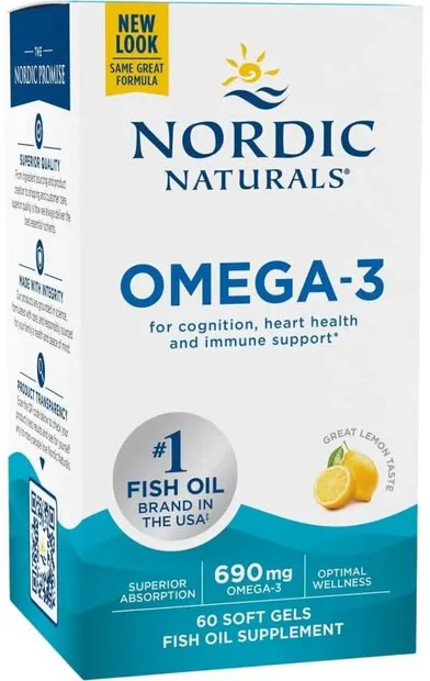 Omega-3, 690 mg, 60 capsule de gel, Nordic Naturals