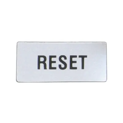 Eticheta cu text pentru LPX AU100 LEGEND HOLDER, RESET