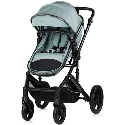Carucior transformabil 2 in 1 pentru copii Chipolino Amore Matcha cu suspensii, sezut reversibil, accesorii, greutate suportata 22 kg