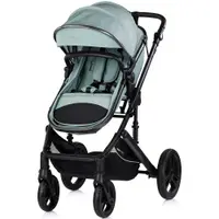 Carucior transformabil 2 in 1 pentru copii Chipolino Amore Matcha cu suspensii, sezut reversibil, accesorii, greutate suportata 22 kg