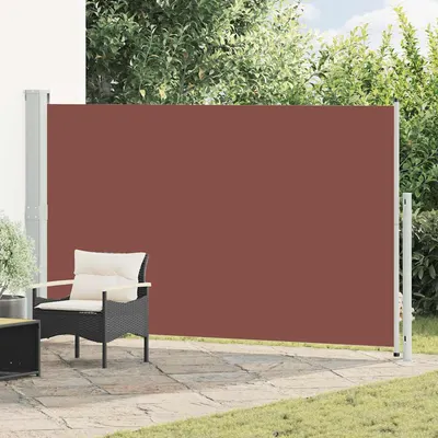 vidaXL Copertină laterală retractabilă de terasă, maro, 180x314 cm
