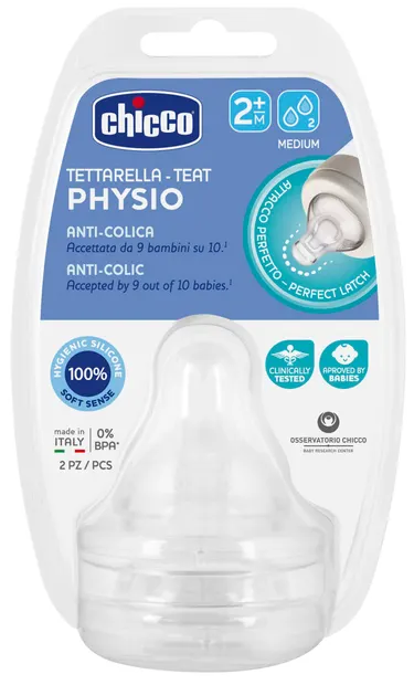 Chicco Perfect 5 set de suzete din silicon - 2 picături, 2 bucăți