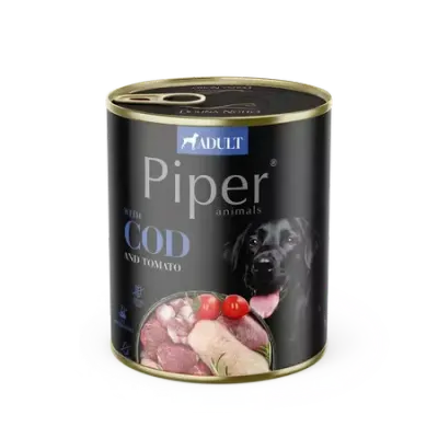 Conserva pentru caini Piper Adult cu cod tomate 800 gr