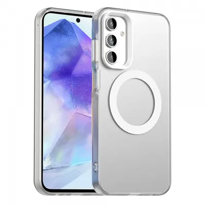 Husa MagSafe pentru Samsung Galaxy A55 5G A556, Techsuit, CandyCase, Alba