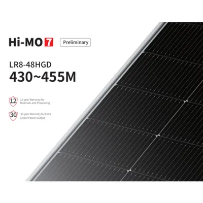 Panou Fotovoltaic LONGi LR8-48HGD-445M 445W – Eficienta maxima 22.3%, celule bifaciale N-Type cu degradare redusa