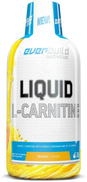 Liquid L-Carnitine + Chromium, portocală, 450 ml, Everbuild