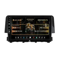 Navigatie Honda Civic X Sedan (2015-2021), Android, A-Octacore 4GB RAM + 64GB ROM, 9 Inch - AD-BGA9004+AD-BGRKIT004