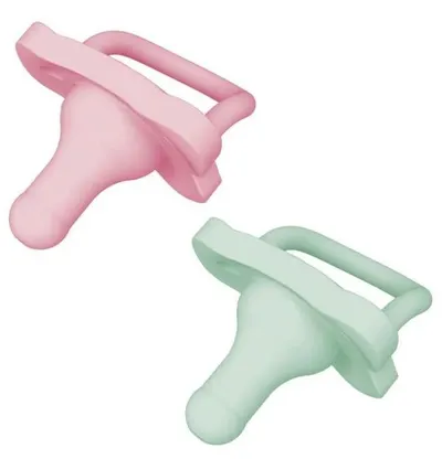 Suzeta din silicon Dr. Brown's - HappyPaci, 0-6 luni, 2 bucati, roz si verde