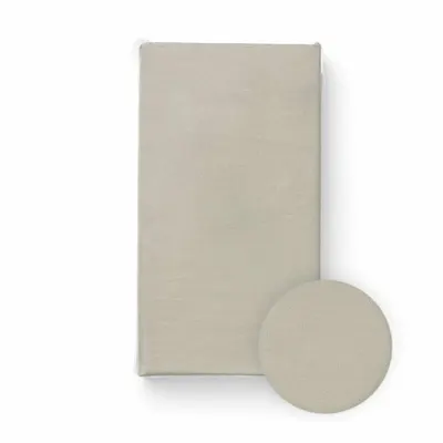 Cearceaf cu elastic pentru patut copii Bocioland Beige 120x60 cm, din 100 bumbac jersey, 0 luni+