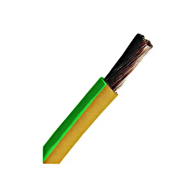 Conductor flexibil cu izolaţie din PVC H07V-K 4mm² galben verde