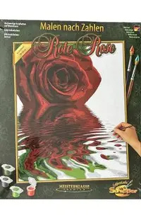 Pictura pe numere: Trandafirul rosu