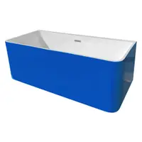 Cada baie freestanding Bella WB-834 acril 170 x 75 x 58 cm albastru