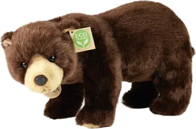 Jucărie de pluș Rappa Eco Friends - Brown Bear în picioare, 40 cm