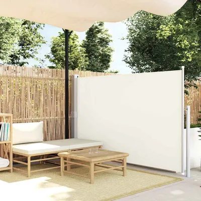 vidaXL Copertină laterală retractabilă de terasă, crem, 140 x 514 cm