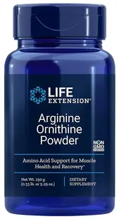 Pulbere de Arginină și Ornitină, 150 g, Life Extension