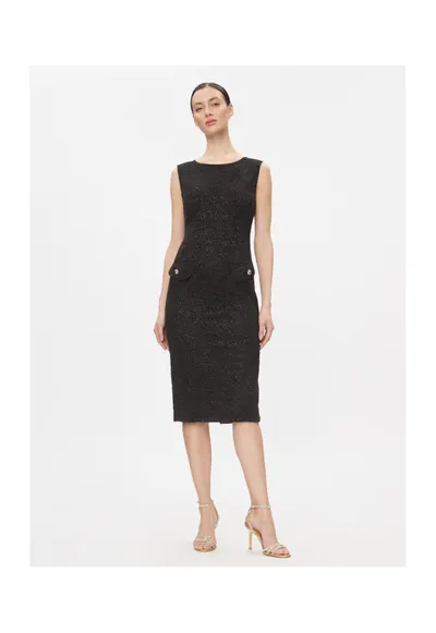 Rochie dama - 303889142 - Poliester/Poliamida - Negru - Negru