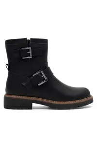 Botine dama - 590558801469036 - Piele ecologica - Negru