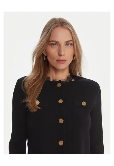 Cardigan dama - twinset - negru - viscoza - poliamida - elastan